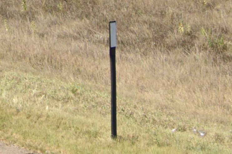 Black plastic bollards