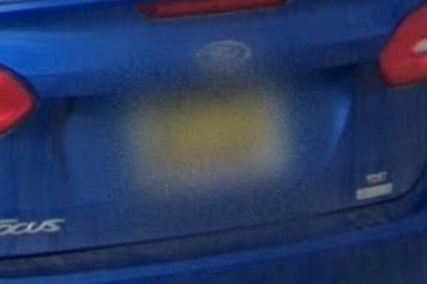 Black license plate
