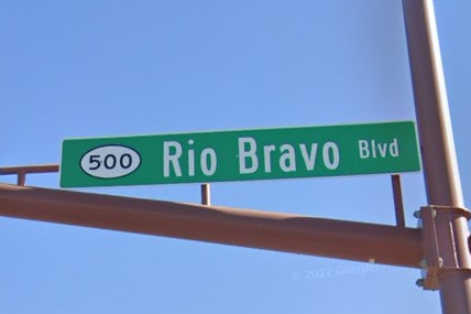Circle symbol on street sign