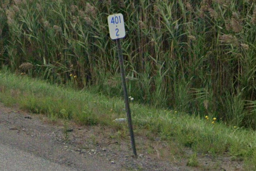 NY Thruway marker