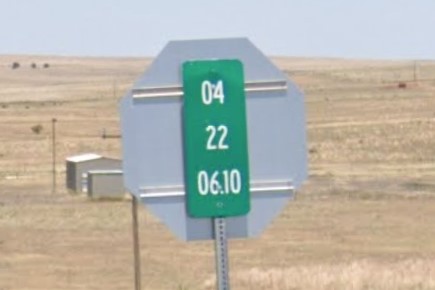 OK stop sign marker