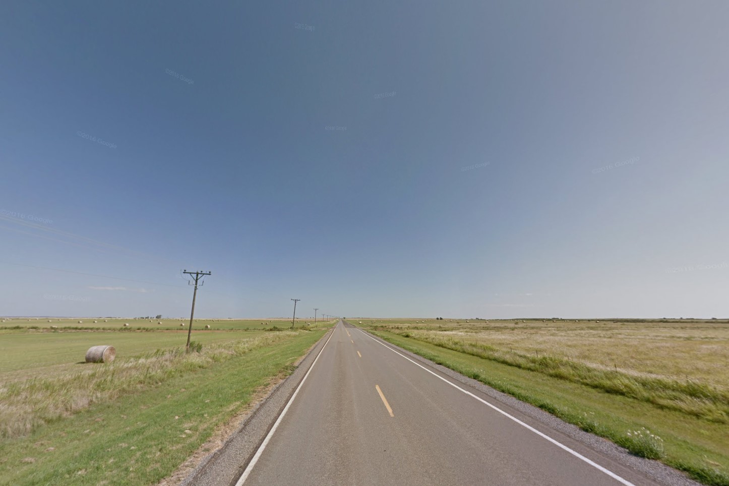 Dry grasslands on the west side
