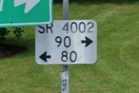 State Rd number plate