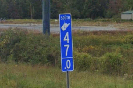 US highway mile marker