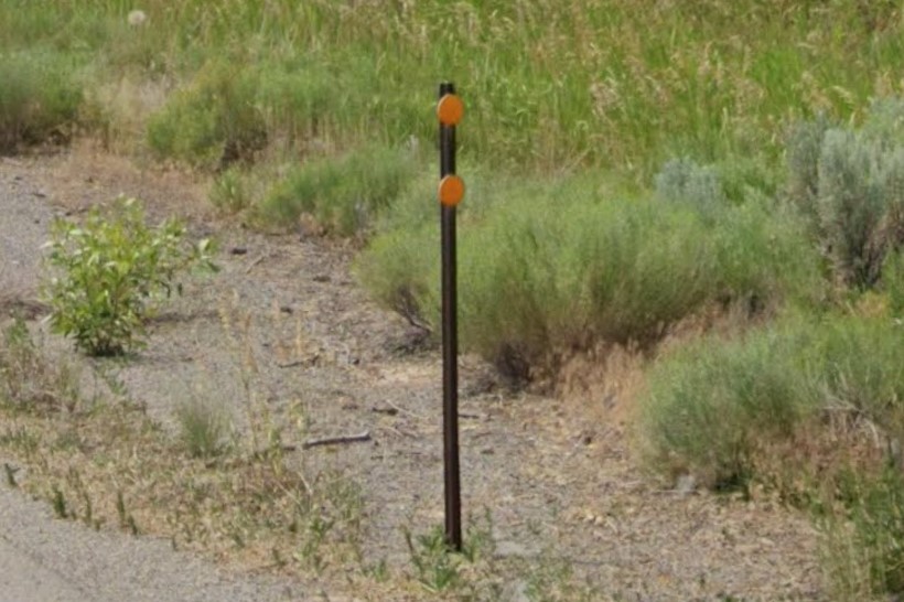 yellow bollards